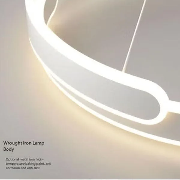 چراغ آویز مدرن LED با حلقه های اکریلیک رافین - لوستر آویز قابل تنظیم برای اتاق ناهارخوری، اتاق نشیمن، اتاق خواب و دفتر کار - چراغ سقفی آویز فلزی شیک چراغ آویز مدرن LED با حلقه های اکریلیک رافین - لوستر آویز قابل تنظیم برای اتاق ناهارخوری، اتاق نشیمن، اتاق خواب و دفتر کار - چراغ سقفی آویز فلزی شیک