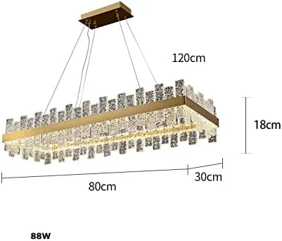 لوستر ال ای دی مدرن استیل مستقیم آویز روشنایی لوستر لامپن مناسب برای اتاق ناهارخوری، دکور مدرن، طلایی-بیضی 80 سانتی متر