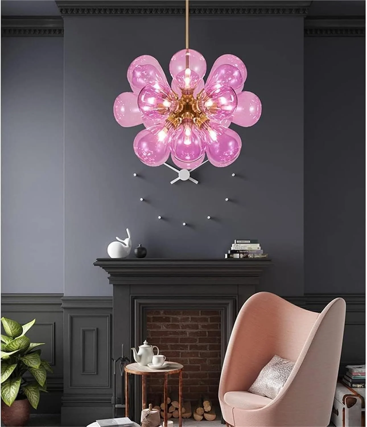 لوستر آویز مدرن 丨لوستر شیشه ای طرح دانه جادویی 丨لوستر آویز رنگارنگ