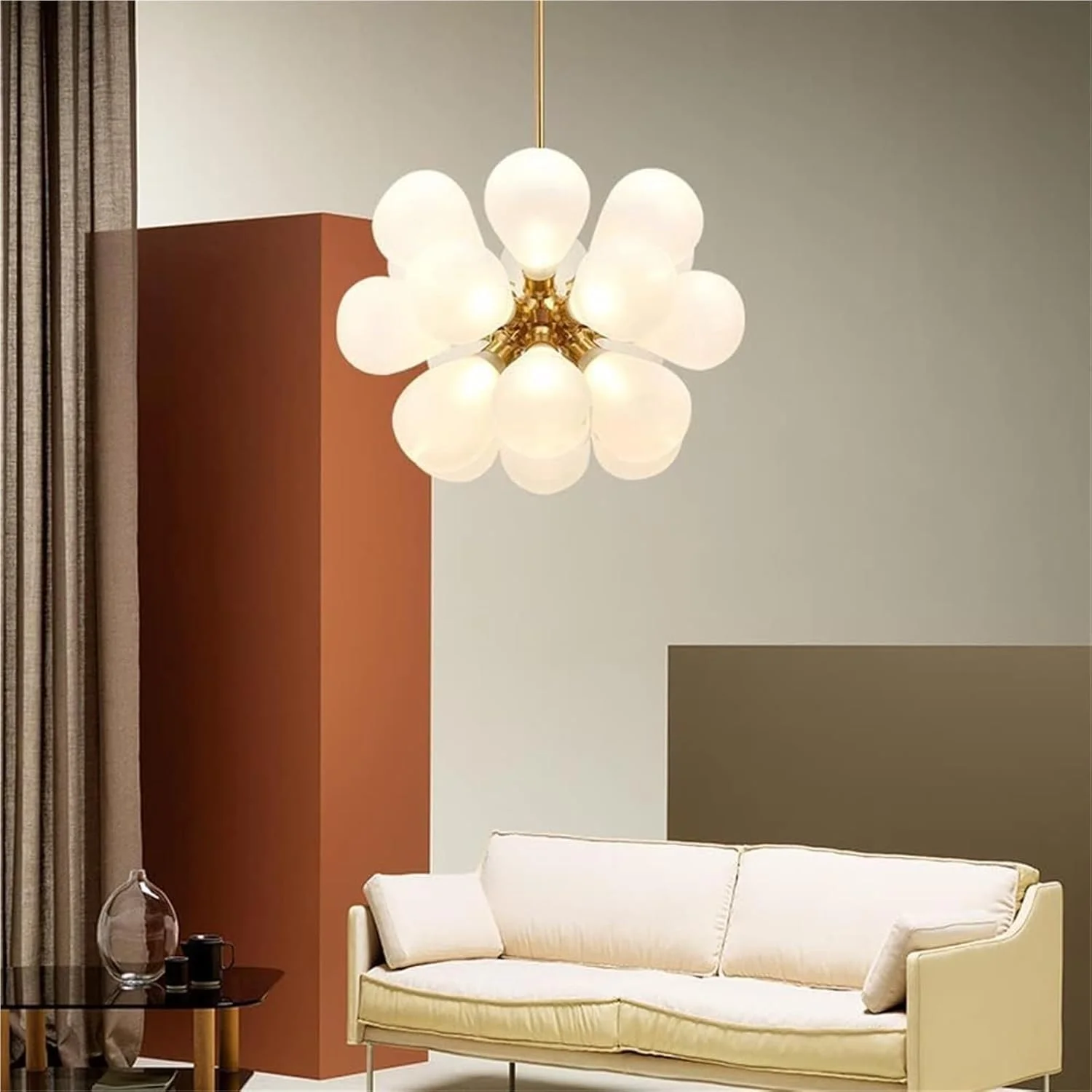 لوستر آویز مدرن 丨لوستر شیشه ای مدل دانه جادویی 丨لوستر آویز رنگارنگ