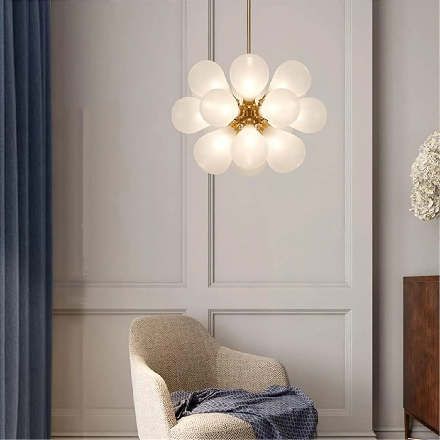 لوستر آویز مدرن 丨لوستر شیشه ای مدل دانه جادویی 丨لوستر آویز رنگارنگ