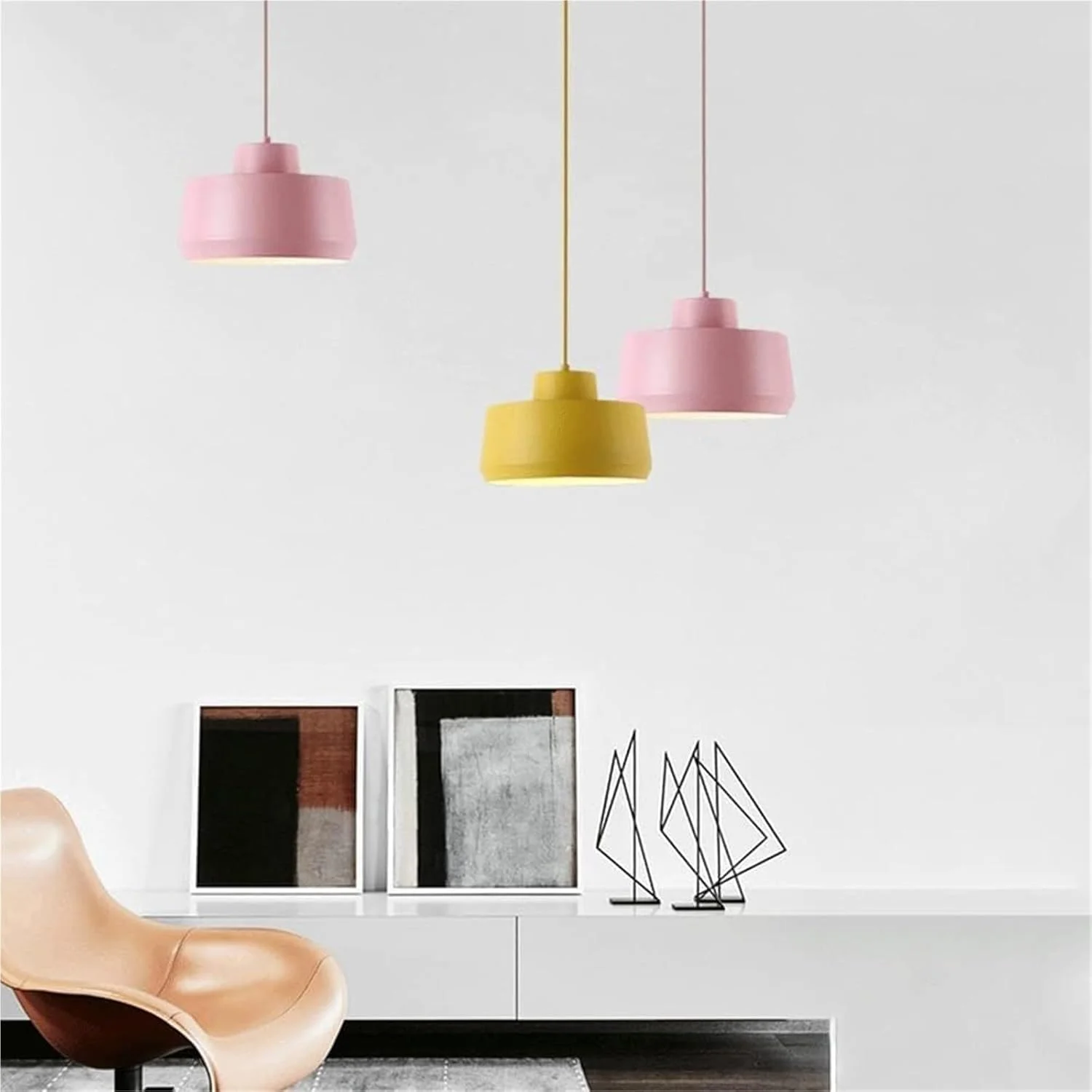 لوستر تک شاخه مینیمال شخصی سازی شده، چراغ آویز سقفی کوچک تزئینی، چراغ روشنایی رنگی