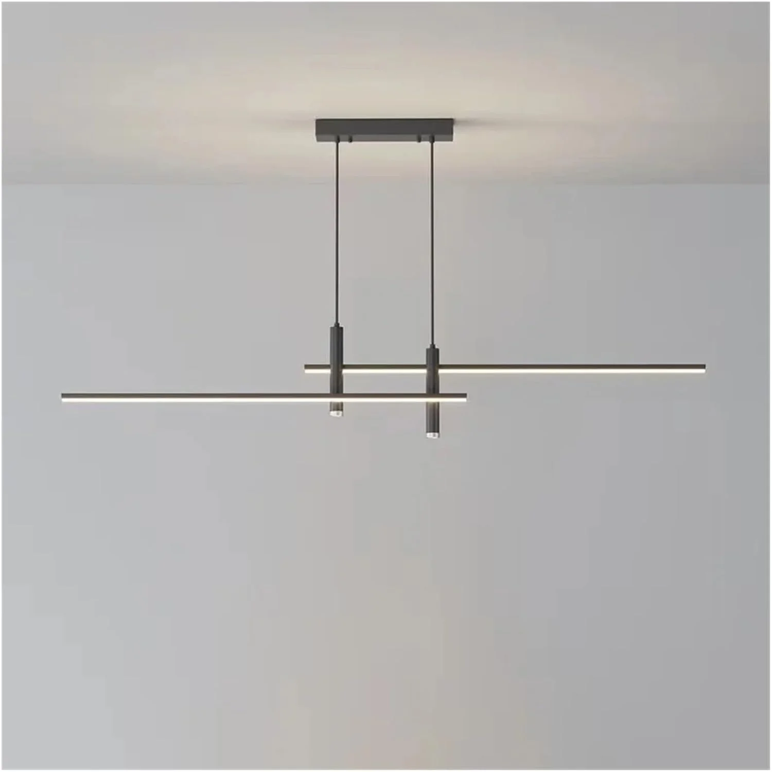 لوستر شخصیت هنری خطی ساده چراغ میله ای بلند نوار طراح نور رستوران، دکور مدرن، تک رنگ - 120 سانتی متر