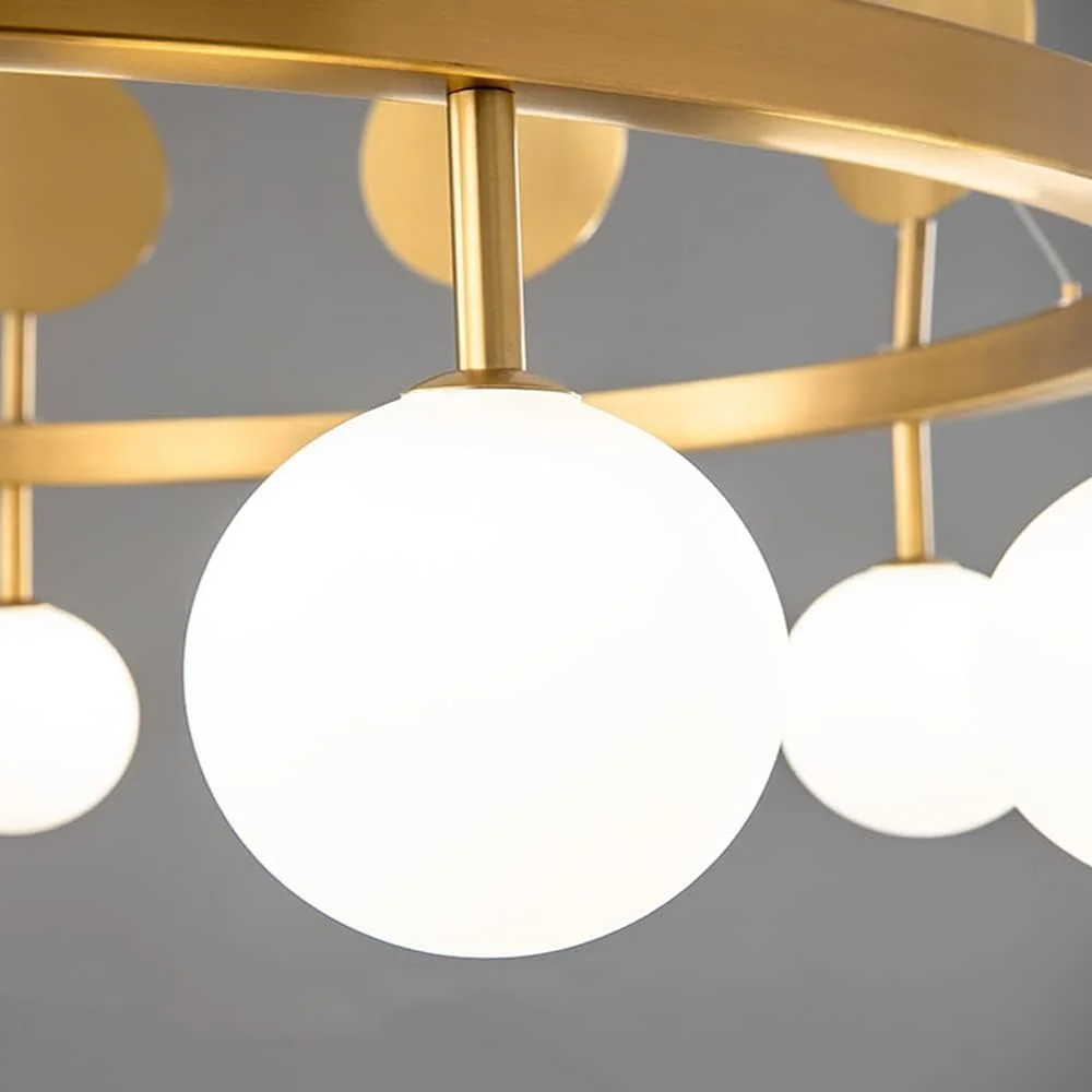 Led Postmodern Chandelier Lighting Compatible With Living Room Minimalist Pendant Lamp Gold Iron Ceiling Light Fixture White Glass Ball Hanging Chandelier Light Fixtures,Mo,One Color-12lights Led Postmodern Chandelier Lighting Compatible With Living Room Minimalist Pendant Lamp Gold Iron Ceiling Light Fixture White Glass Ball Hanging Chandelier Light Fixtures,Mo,One Color-12lights