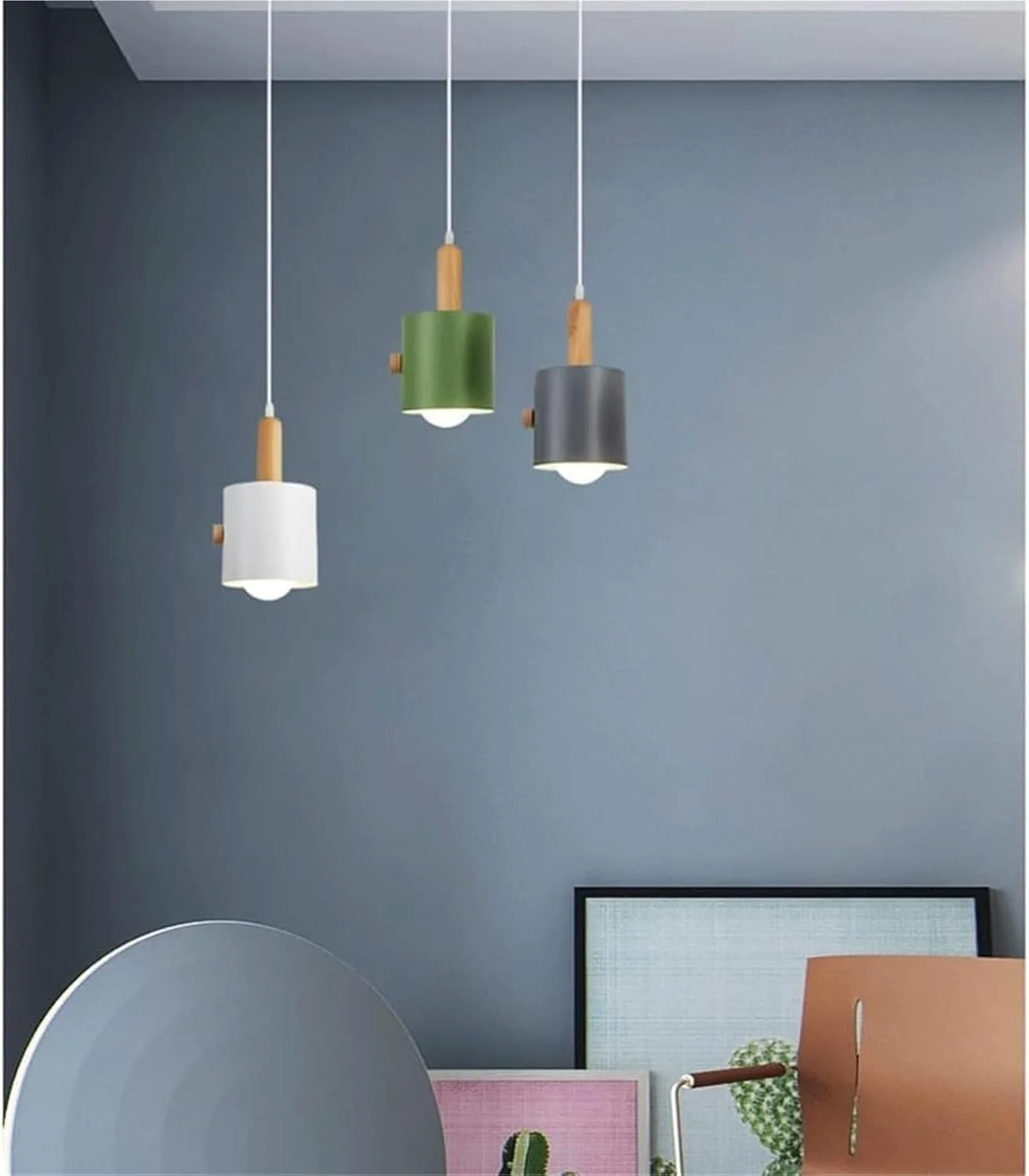 چراغ آویز شخصیتی مدرن - لوستر آویز ساده قابل تنظیم، لوستر صنعتی رنگی