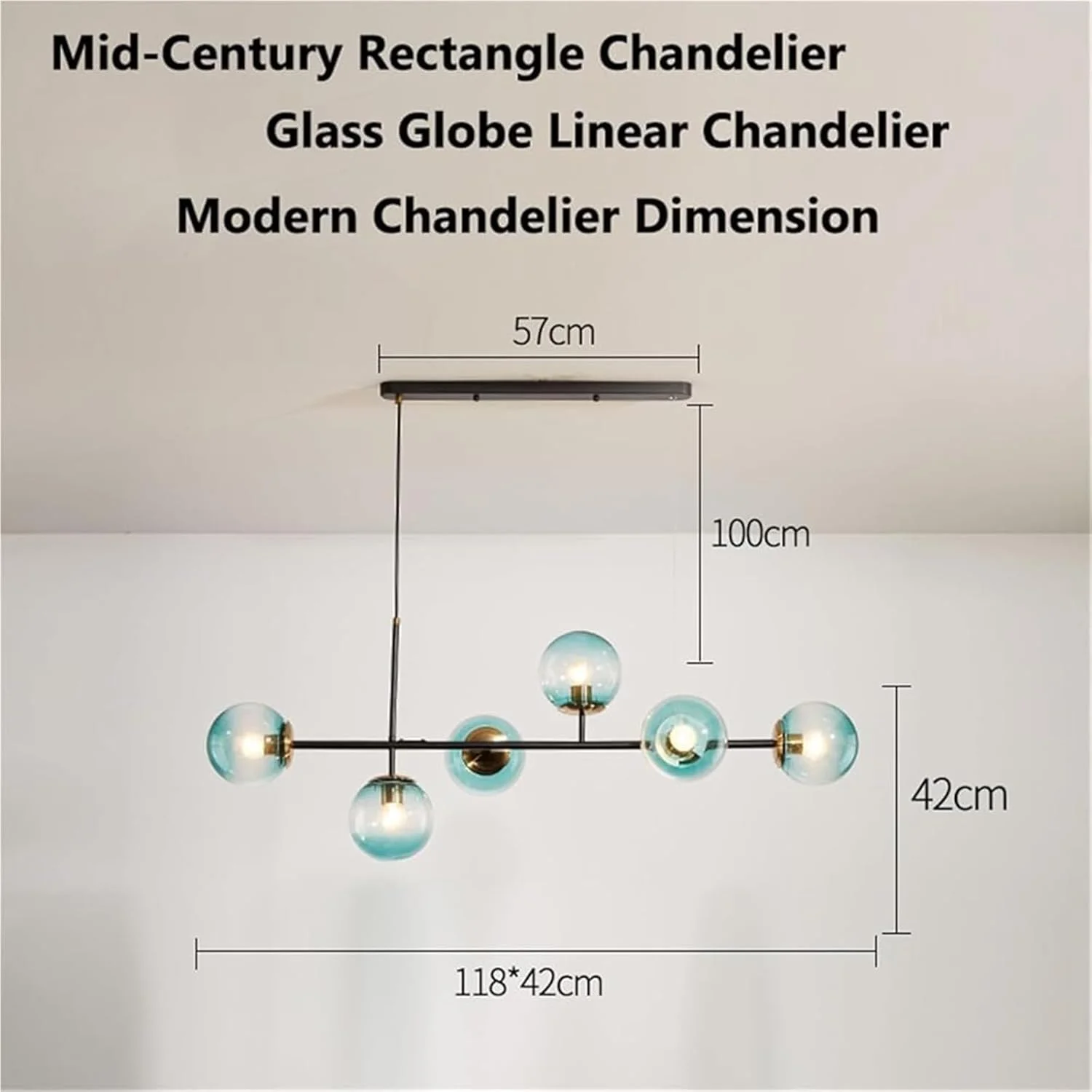 چراغ آویز مدرن، لوستر مستطیلی وینتیج اواسط قرن، روشنایی خطی جزیره آشپزخانه به سبک خانه روستایی