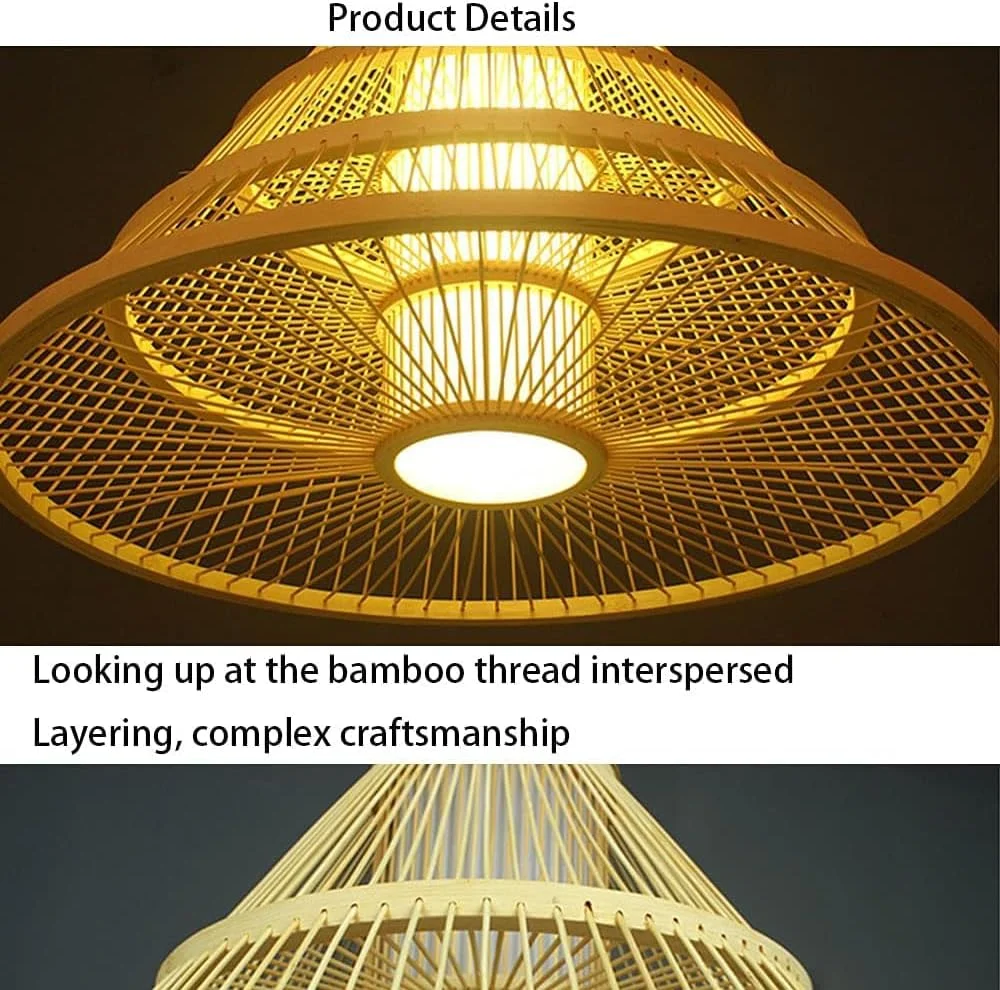 چراغ آویز توخالی، آباژور سبدی، تک بسته ای، حصیری طبیعی دست ساز، لوستر اتاق چای، دکوراسیون منزل، چراغ آویز سقفی، لوستر