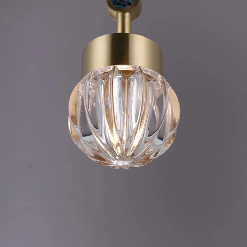 چراغ آویز با روکش میناکاری، لوستر تمام مسی با طول قابل تنظیم، چراغ آویز اواسط قرن، لوستر