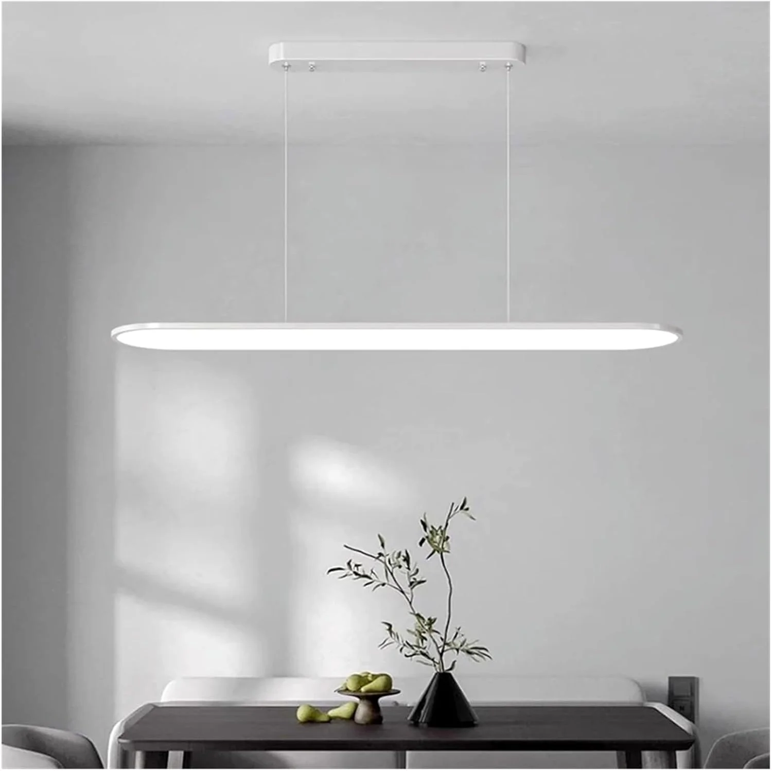 چراغ آویز چراغ های LED اتاق نشیمن، چراغ های آویز جزیره میز، روشنایی اتاق خواب رستوران، دکور مدرن، طول 80 سانتی متر، بیانکو