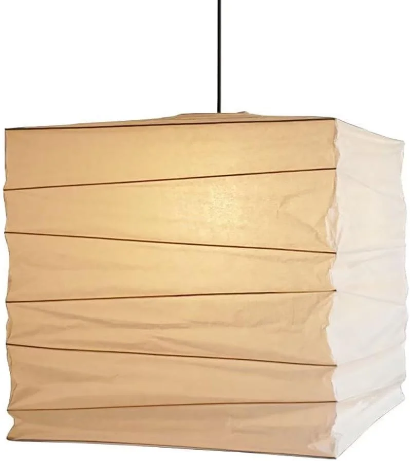 لوستر آویز کاغذی مربعی، چراغ سقفی ژاپنی، سبک عتیقه، وابیسابی، مناسب اتاق خواب و نشیمن