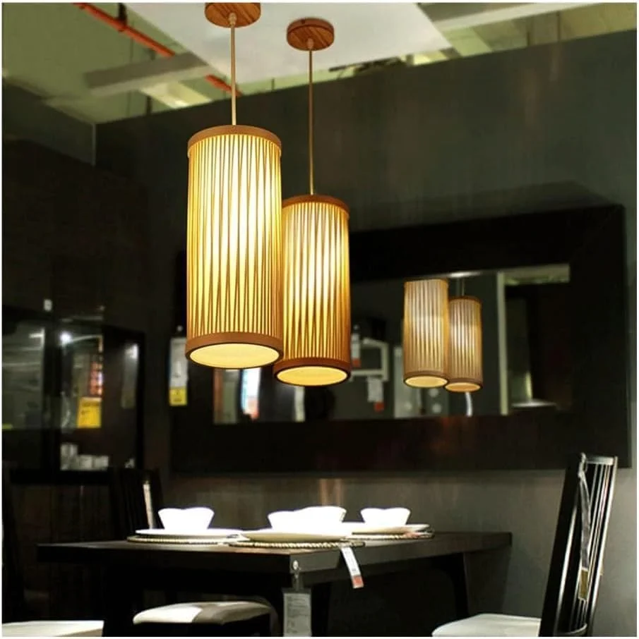 لوستر فانوسی آویز بافته شده دستی، چراغ جزیره تک سر، چراغ های آویز بافته شده، لوستر