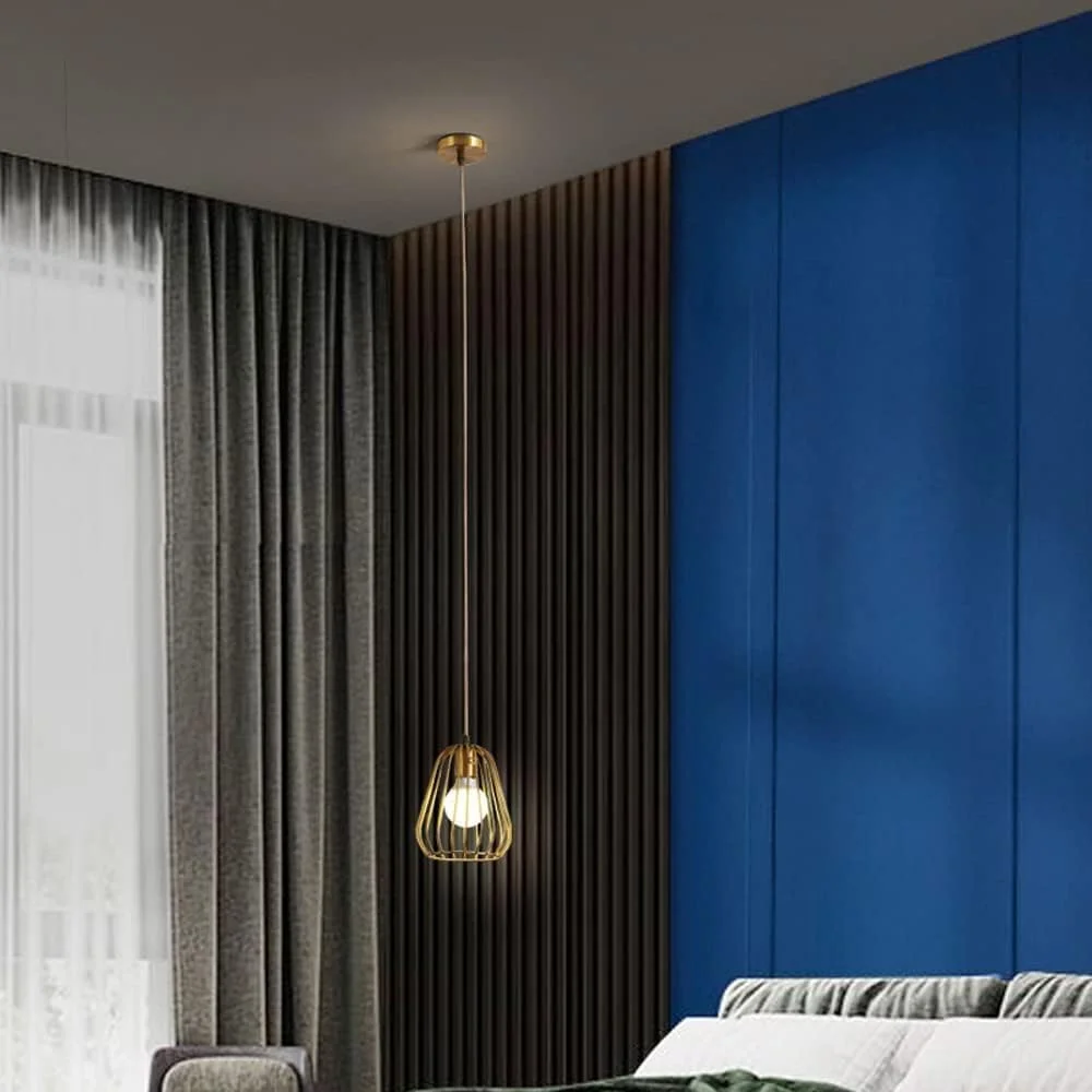 چراغ آویز مسی طلایی | لوستر سقفی سازگار با راهرو کنار تخت | چراغ جزیره آشپزخانه لوستر اتاق غذاخوری، لوستر