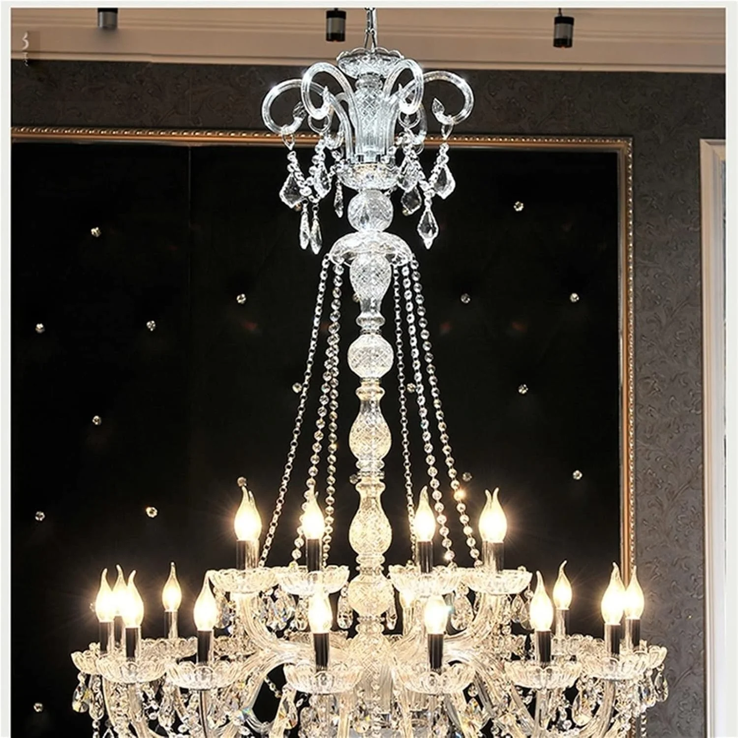 چراغ آویز KRSIAXG، لوستر باغ آسمانی خلاقانه، لوستر رزینی ساده، لوستر گرم و رمانتیک برای رستوران، هتل، اتاق نشیمن و اتاق خواب