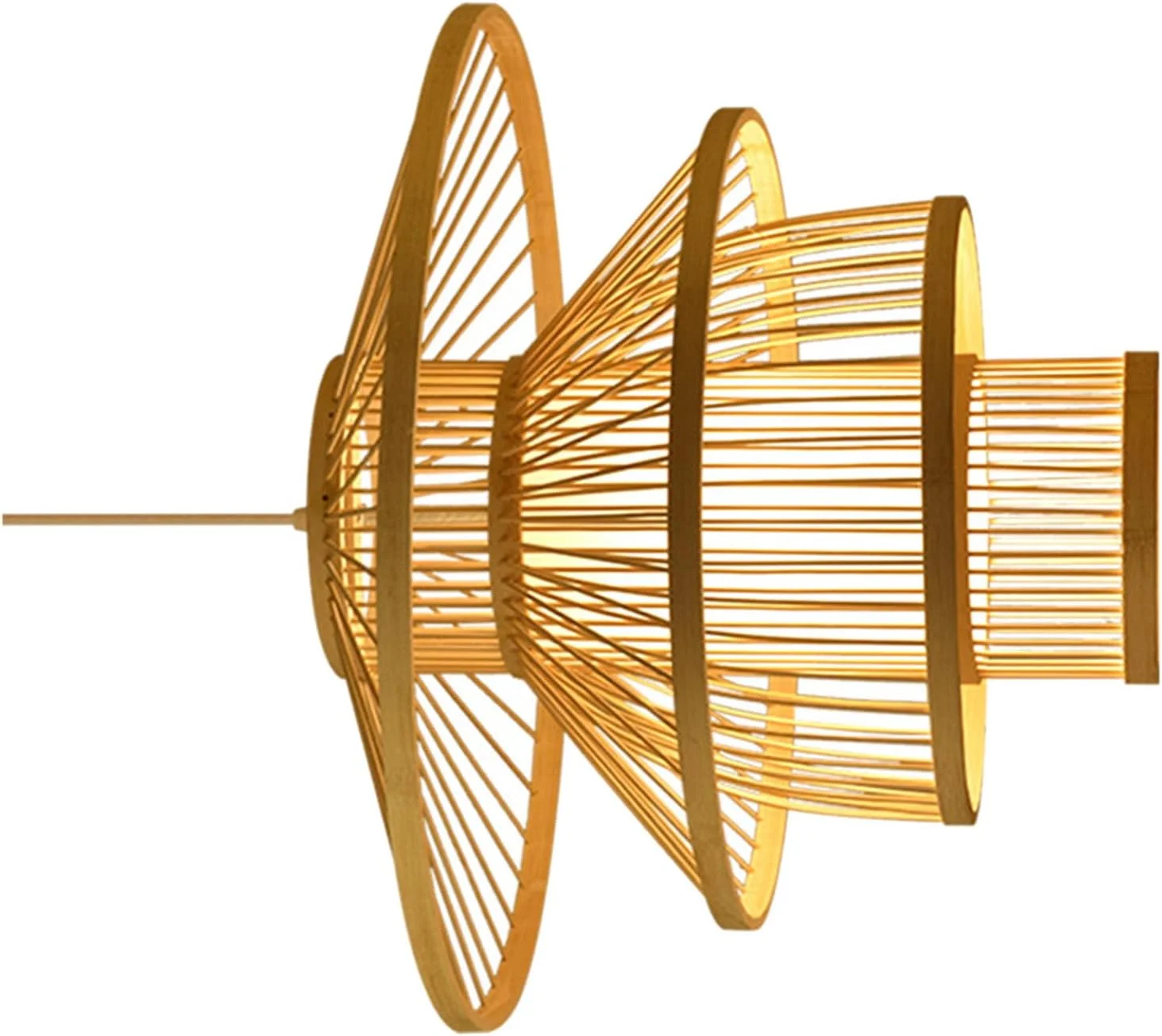 چراغ آویز بافت کیکومی، شمعدان تاج پوست گوسفند، فانوس، چراغ آویز برای خانه، هتل، رستوران، 111–240 ولت