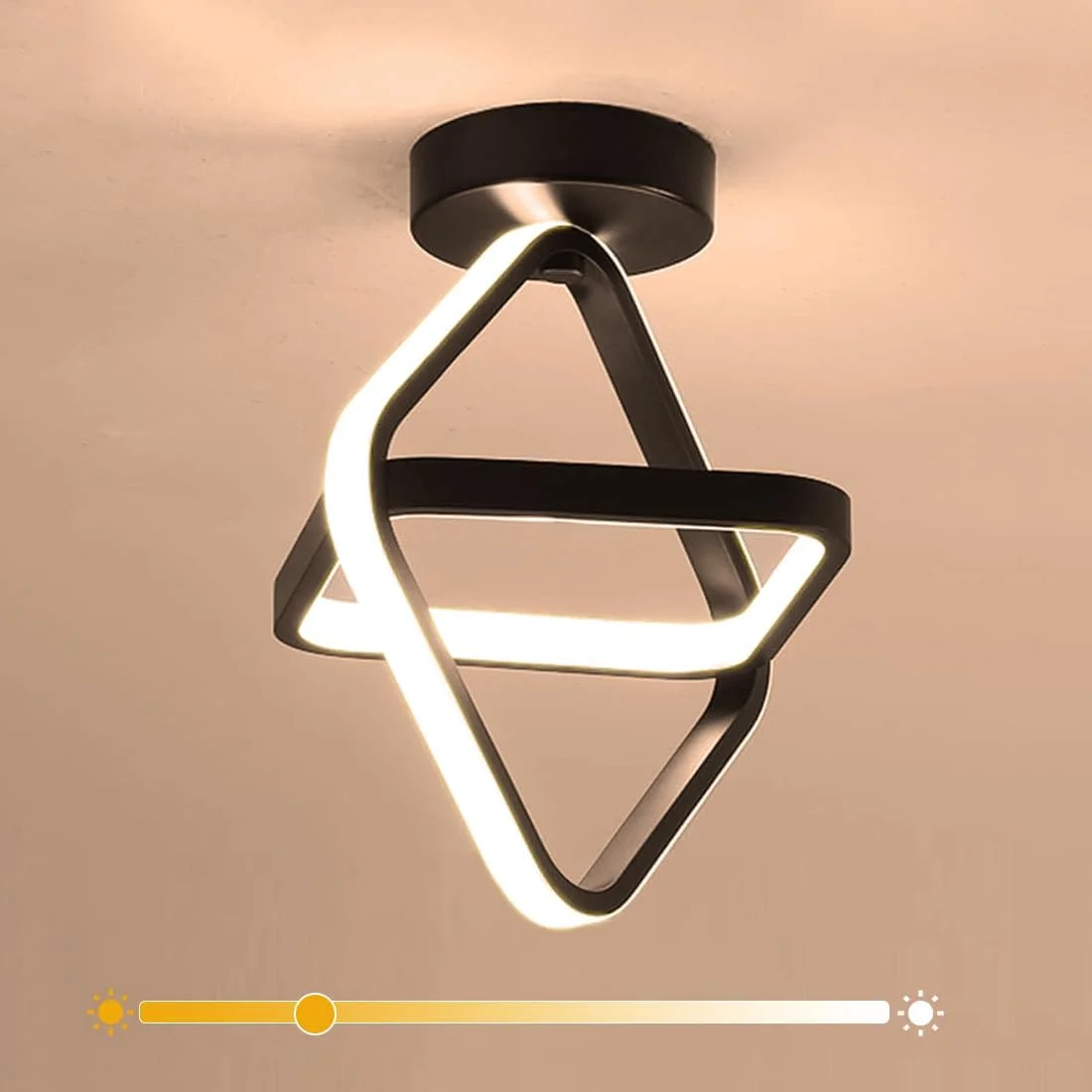 چراغ سقفی ال ای دی KEPHTH، چراغ سقفی مدرن 24 وات 2200 لومن، روشنایی سقفی مربعی برای راهرو، ورودی، اتاق خواب، آشپزخانه، قطر کوچک 20 سانتی متر، قابل تنظیم 3000 کلوین / 4500 کلوین / 6500 کلوین