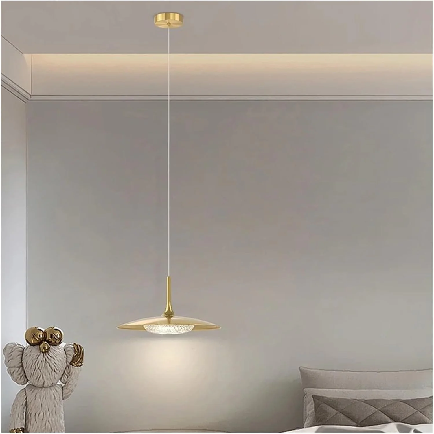 لوسترهای طلایی صنعتی چراغ های آویز چراغ های آویز فلزی سازگار با دکوراسیون منزل آشپزخانه رستوران بار، دکور مدرن