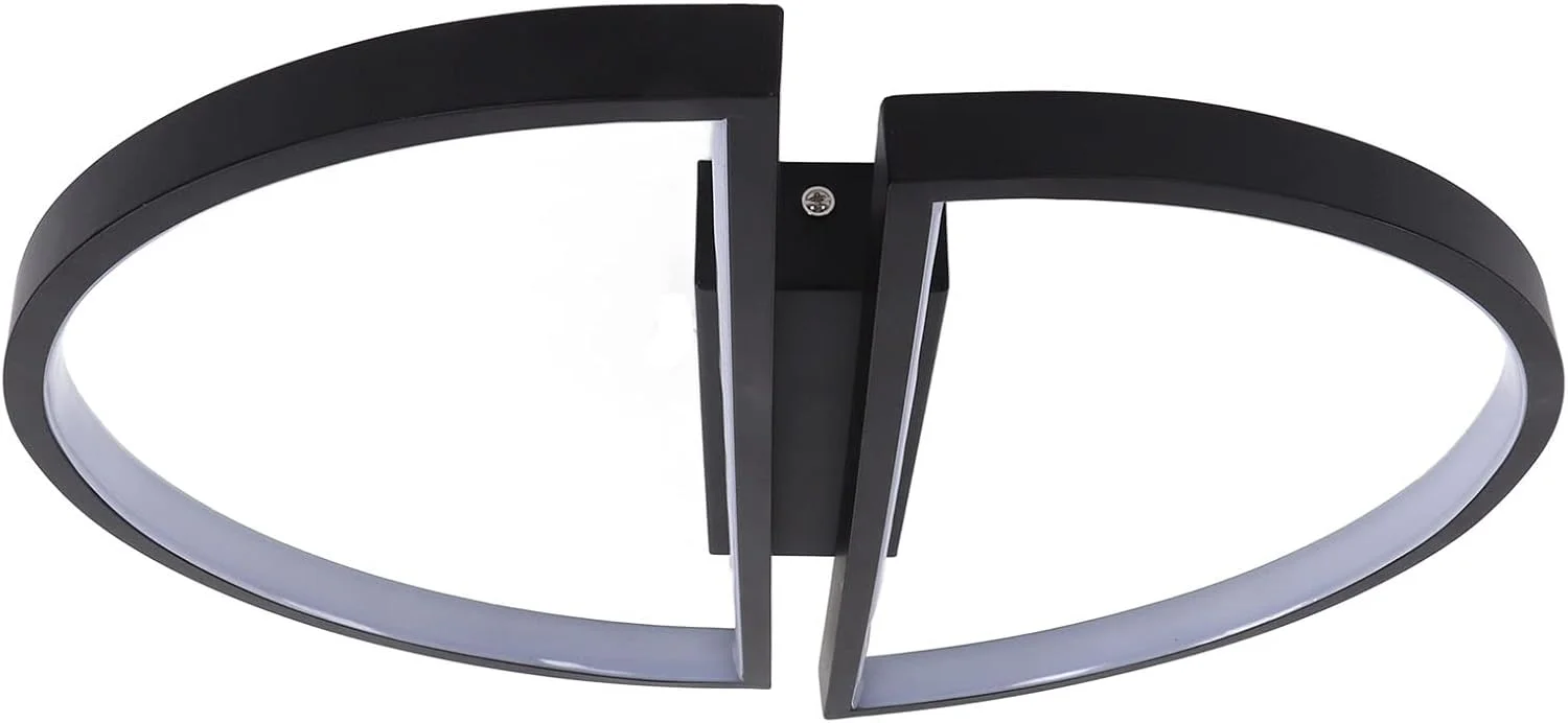 چراغ سقفی ال ای دی Haofy، لوستر چراغ سقفی با طراحی نیم دایره، چراغ آویز مدرن برای اتاق مطالعه، بار، کافه، آشپزخانه، اتاق غذاخوری، اتاق خواب