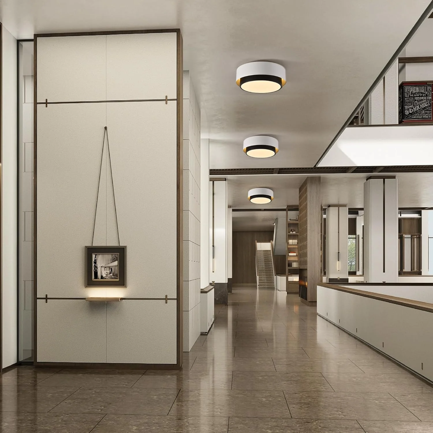 چراغ سقفی ال ای دی Garwarm، روشنایی مدرن لوستر 3 رنگ، چراغ سقفی کوچک توکار 30 سانتی متری، چراغ راهرو گرد مشکی و سفید برای جزیره آشپزخانه، اتاق خواب، راهرو، اتاق غذاخوری