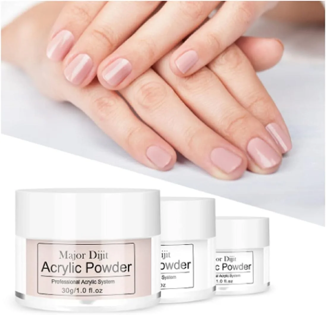 پودر اکریلیک سفید ۱۰ گرمی ویکسون اینترنشنال مدل MAJOR DIJIT برای کاشت ناخن، طراحی ناخن، مانیکور، ژل اکریلیک، لاک ژل هیبرید UV پلی ژل (سفید)
