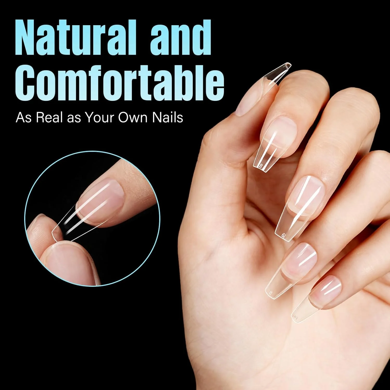 نکته های ناخن تابوتی متوسط SWIUKPHE، 600 عدد نکته های ناخن ژل نرم نیمه مات، 12 سایز نکته های ناخن مصنوعی اکریلیک، نکته های اکستنشن ناخن برای مبتدیان و حرفه ای ها برای DIY خانگی