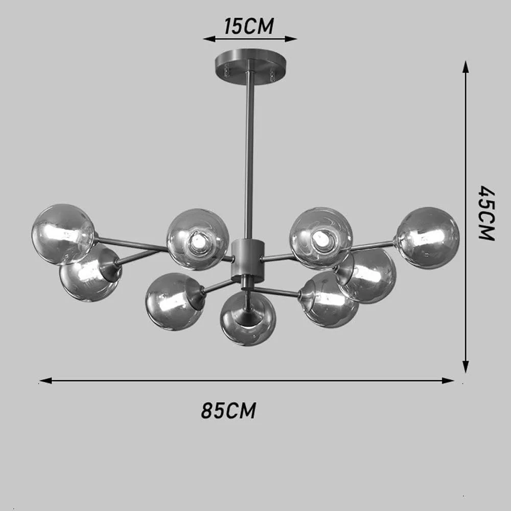 چراغ سقفی لوستر سایه شیشه ای فلزی، چراغ آویز نیمه فلاش، آویز چراغ آویز اواسط قرن، لوستر