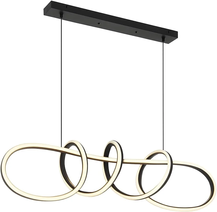 لوستر ال ای دی مدرن، ۱۱۰ در ۲۳ سانتی متر، کنترل از راه دور، ۳ گزینه رنگ، نور سفید گرم، نصب سقفی