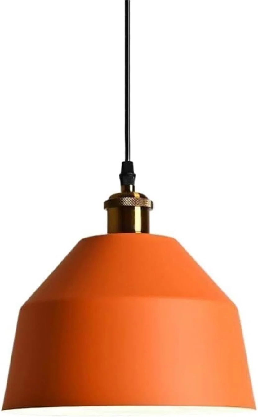 چراغ آویز کوچک نارنجی طرح قدیمی - چراغ مینی فلزی رترو برای آشپزخانه، اتاق غذاخوری، بار و کمد