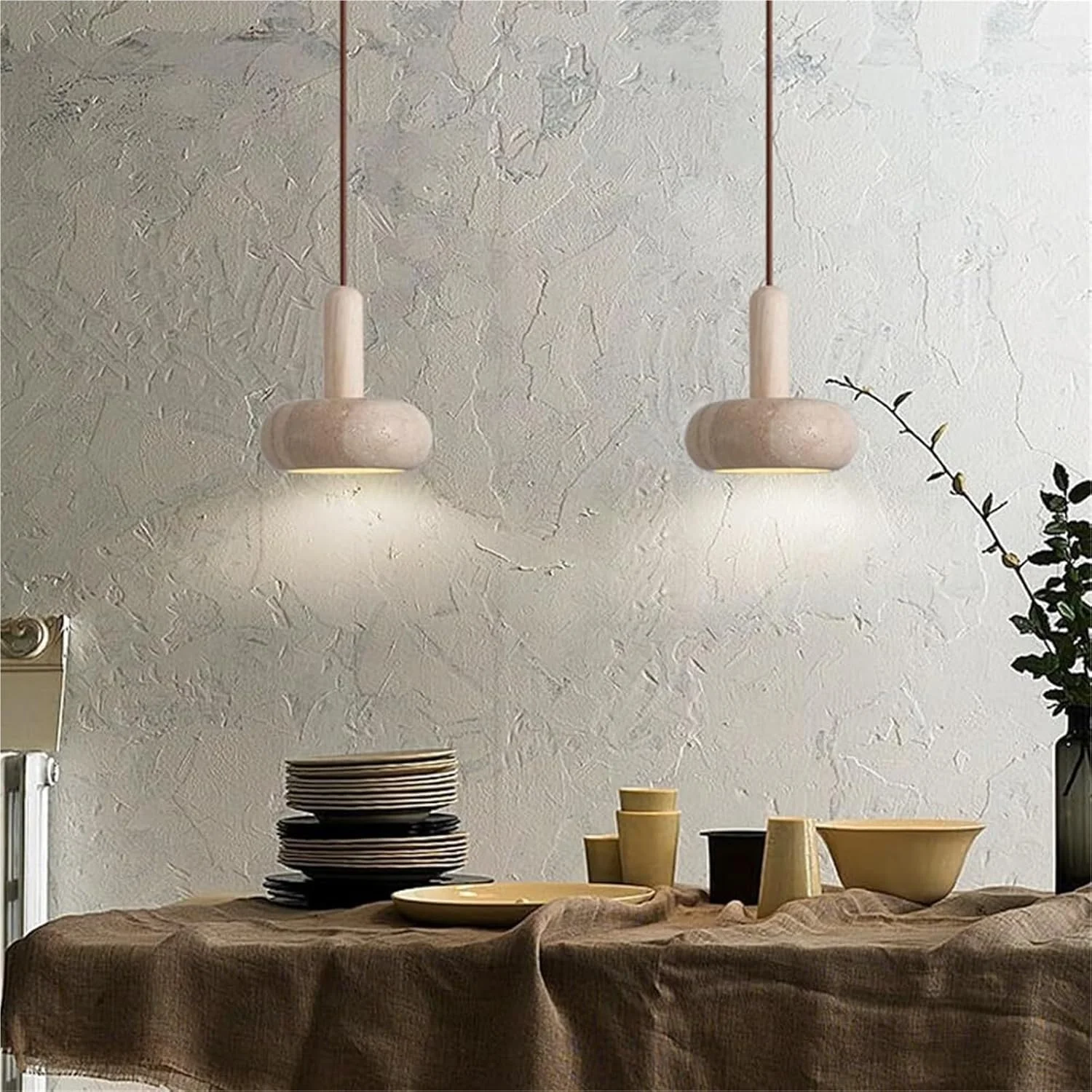 چراغ آویز چوبی نوردیک - لوستر 5 وات 3000K برای جزیره آشپزخانه، میز ناهارخوری، اتاق خواب، کافه، بار