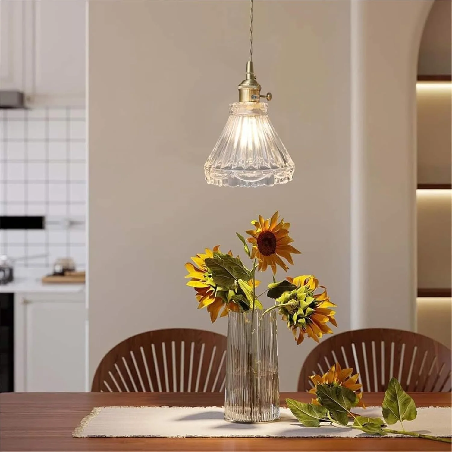چراغ آویز شیشه ای با ارتفاع قابل تنظیم به سبک صنعتی وینتیج برای آشپزخانه و اتاق غذاخوری چراغ آویز شیشه ای با ارتفاع قابل تنظیم به سبک صنعتی وینتیج برای آشپزخانه و اتاق غذاخوری