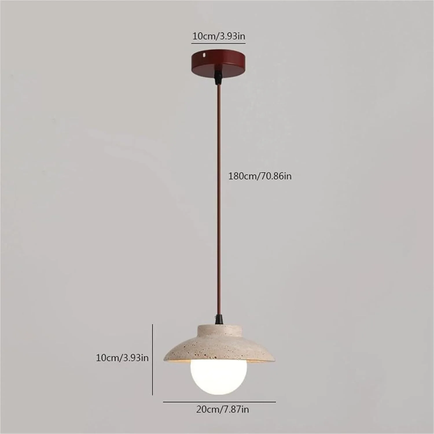 چراغ آویز طبیعی ظریف با کلاهک شیشه ای - لوستر رترو E27 برای اتاق ناهارخوری و اتاق خواب