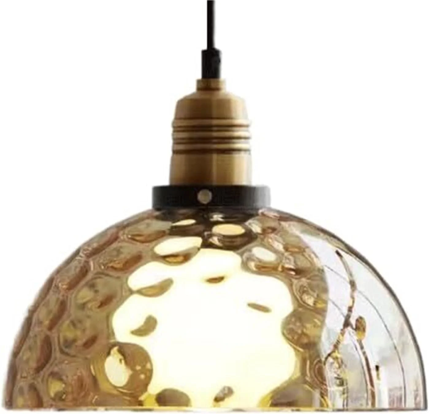 چراغ آویز شیشه ای موج دار رترو آمریکایی - لوستر سقفی مناسب برای دکوراسیون رستوران، هتل و آشپزخانه