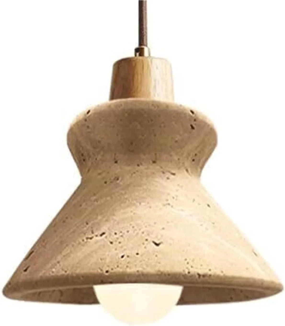 لوستر مرمری تک شعله به سبک آمریکایی شیک - چراغ آویز تک سر E27 برای ایوان و بالکن