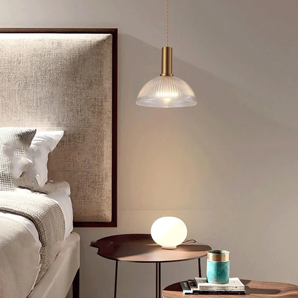 لوستر سقفی پیچی E27 آمریکایی وینتیج - چراغ آویز هنری آهنی و شیشه ای رترو برای دکوراسیون اتاق خواب، اتاق غذاخوری، بالکن