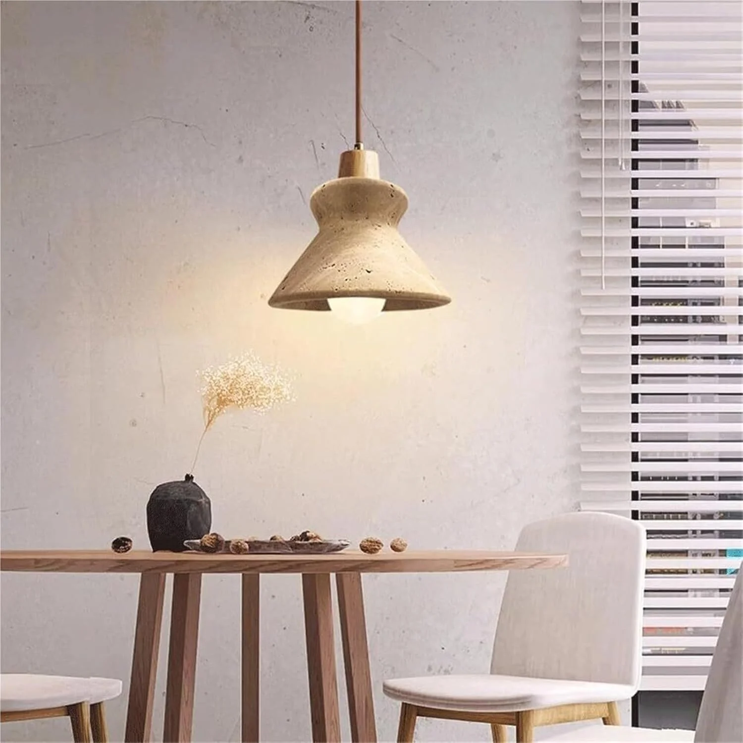 لوستر مرمری تک شعله به سبک آمریکایی شیک - چراغ آویز تک سر E27 برای ایوان و بالکن