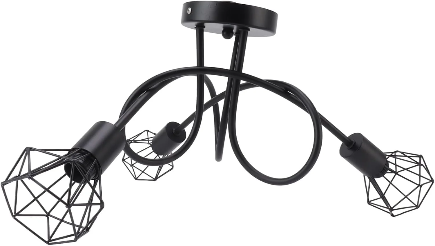 لوستر مدرن LED Phefop، چراغ آویز شیک برای اتاق نشیمن و آشپزخانه - هنر آهن / 51 سانتی متر / 3 عدد لامپ E14 - آشپزخانه و رستوران به سبک روستایی