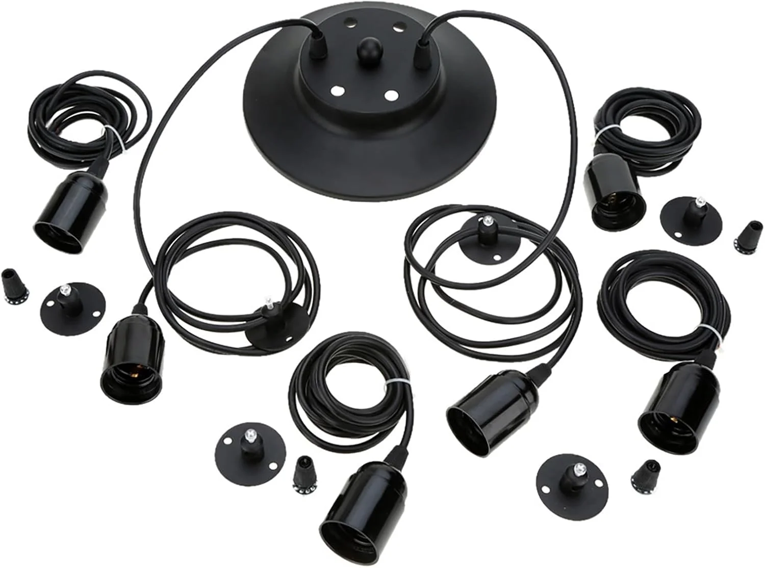 لوستر آویز عنکبوتی سقفی قابل تنظیم 6 شاخه E27 رترو کلاسیک مناسب اتاق غذاخوری، اتاق خواب و هتل