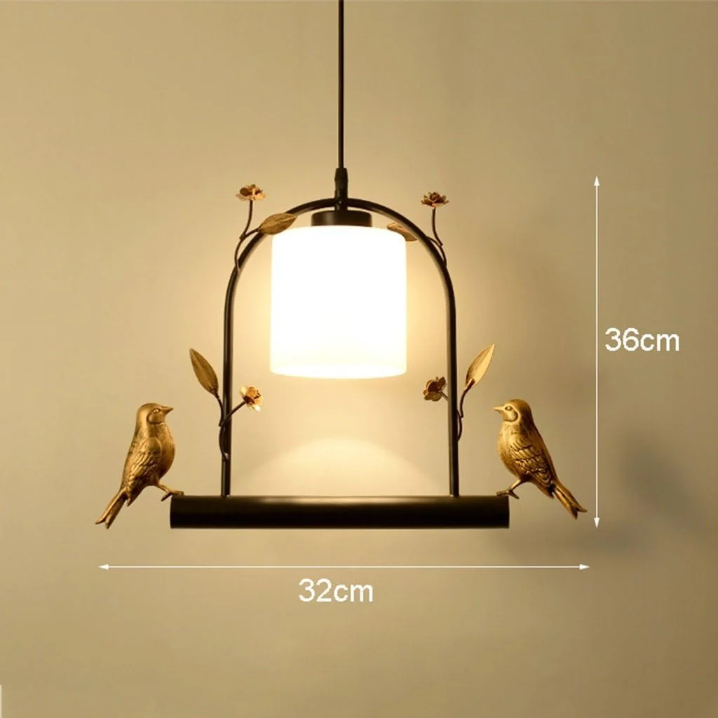 لوستر پرنده، تک سر، لامپ ساده، مناسب اتاق خواب، ایوان، بالکن، رستوران، 32 * 36 سانتی متر