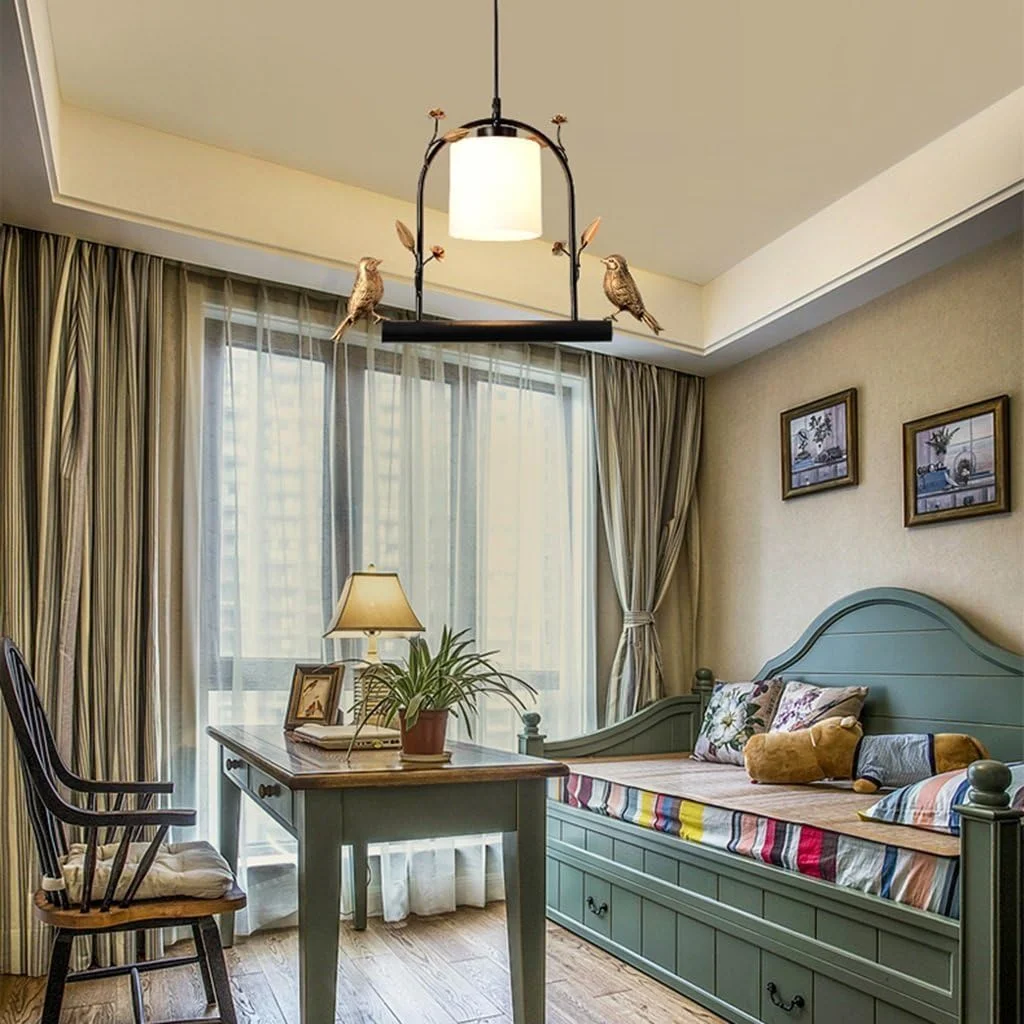 لوستر پرنده، تک سر، لامپ ساده، مناسب اتاق خواب، ایوان، بالکن، رستوران، 32 * 36 سانتی متر