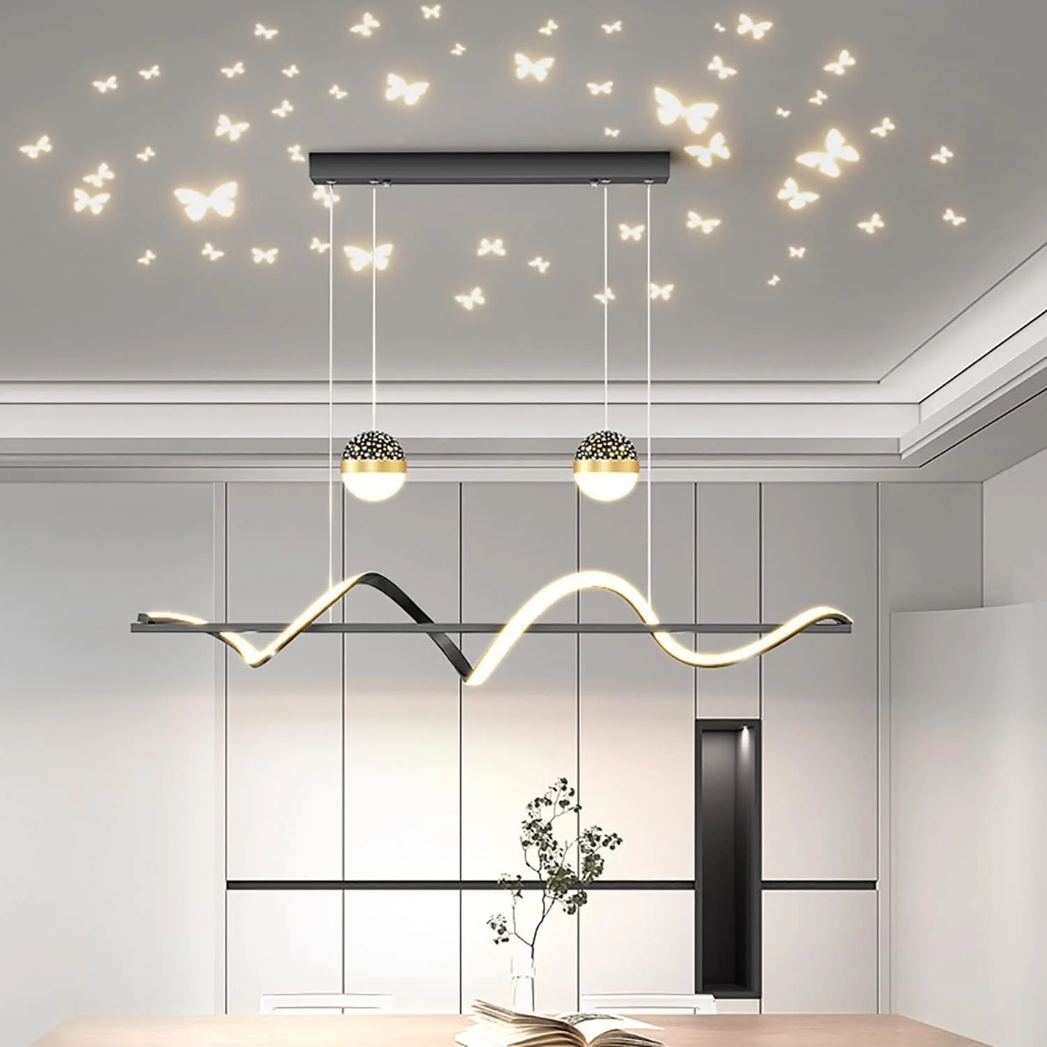 لوستر LED داخلی با قابلیت تنظیم نور، چراغ آویز قابل تنظیم ارتفاع میز ناهارخوری، آباژور اکریلیک، چراغ سقفی، دکور مدرن، تک رنگ - 120 سانتی متر لوستر LED داخلی با قابلیت تنظیم نور، چراغ آویز قابل تنظیم ارتفاع میز ناهارخوری، آباژور اکریلیک، چراغ سقفی، دکور مدرن، تک رنگ - 120 سانتی متر