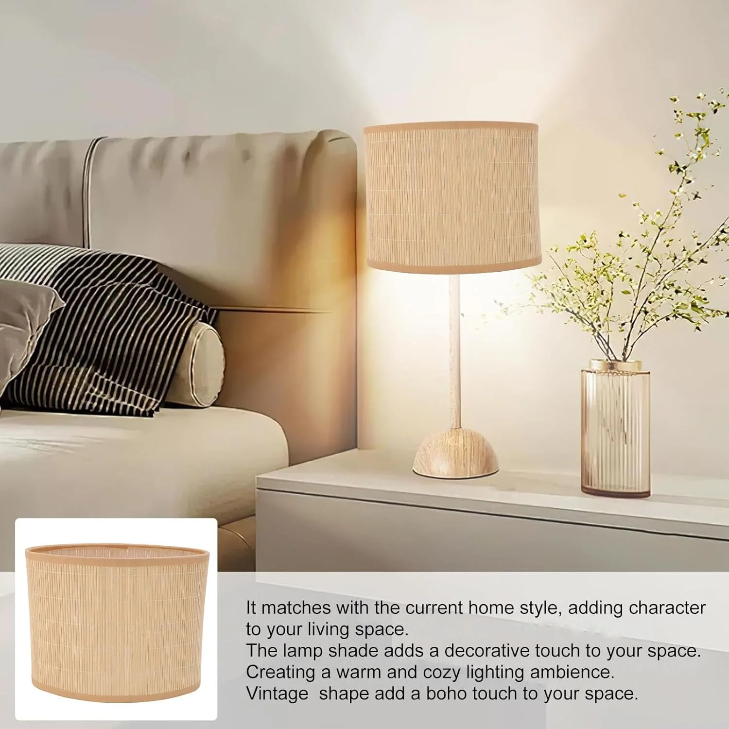 آباژور بیضی شکل بوهمی Depisuta، آباژور چوبی و آهنی وینتیج برای لامپ های رومیزی، ایستاده و سقفی E27 E14، با طراحی زیبا برای دکوراسیون اتاق خواب و نشیمن 23x12.5x18 سانتی متر / 9.1x4.9x7.1 اینچ آباژور بیضی شکل بوهمی Depisuta، آباژور چوبی و آهنی وینتیج برای لامپ های رومیزی، ایستاده و سقفی E27 E14، با طراحی زیبا برای دکوراسیون اتاق خواب و نشیمن 23x12.5x18 سانتی متر / 9.1x4.9x7.1 اینچ