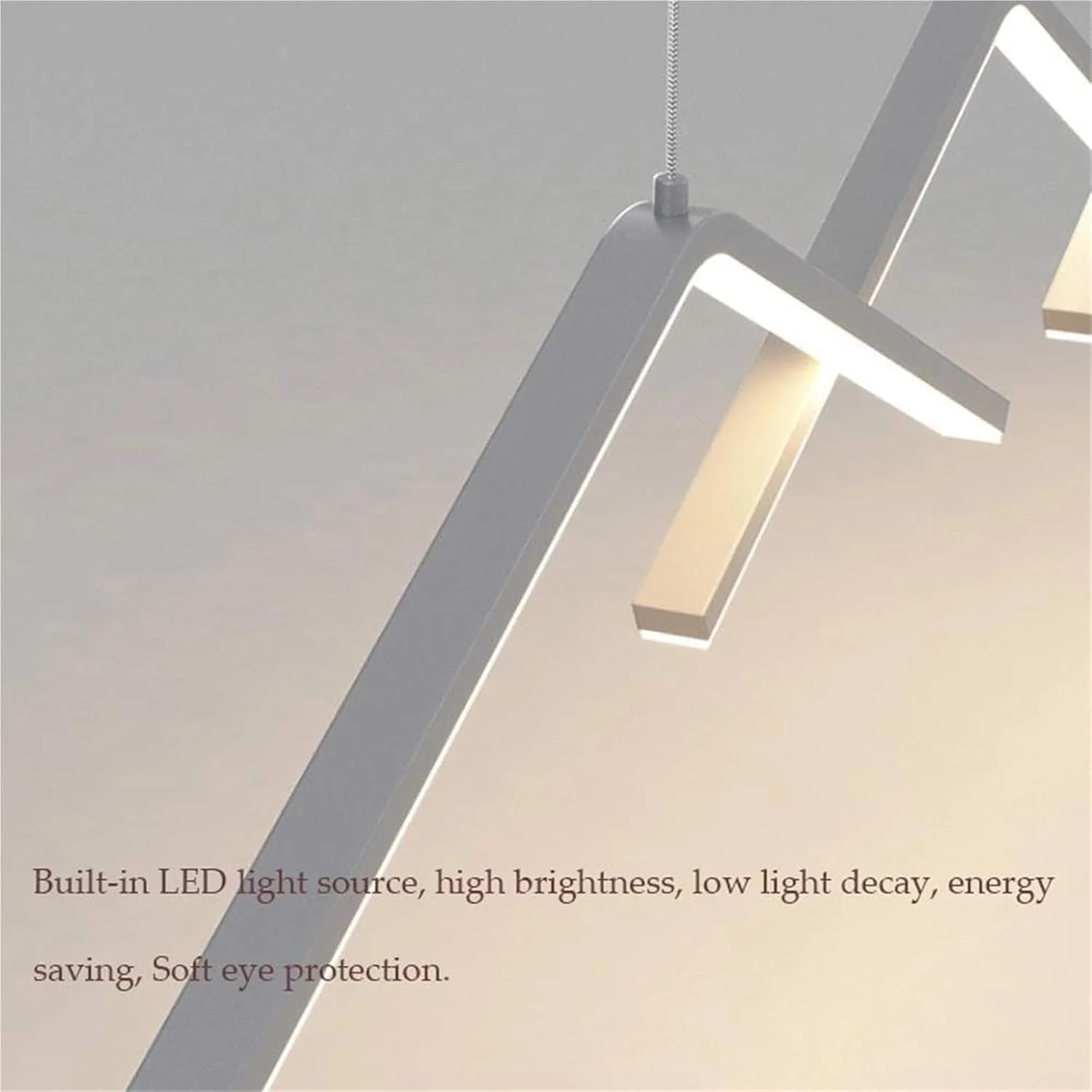 چراغ آویز خطی دیمر دار، موج بلند، لوستر طلایی مدرن، مینیمالیسم، چراغ آویز بار برای اتاق ناهارخوری، جزیره آشپزخانه، قسمت صبحانه