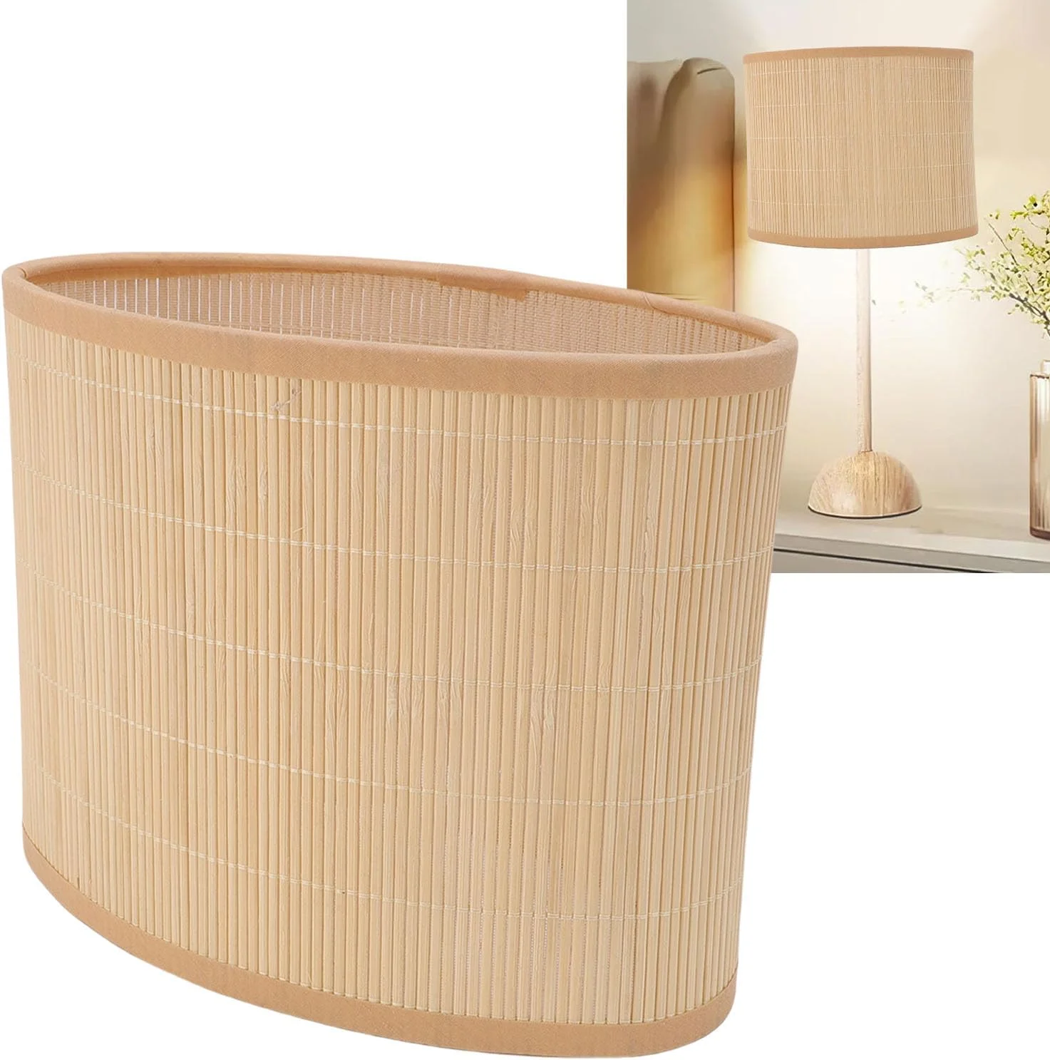 آباژور بیضی شکل بوهمی Depisuta، آباژور چوبی و آهنی وینتیج برای لامپ های رومیزی، ایستاده و سقفی E27 E14، با طراحی زیبا برای دکوراسیون اتاق خواب و نشیمن 23x12.5x18 سانتی متر / 9.1x4.9x7.1 اینچ آباژور بیضی شکل بوهمی Depisuta، آباژور چوبی و آهنی وینتیج برای لامپ های رومیزی، ایستاده و سقفی E27 E14، با طراحی زیبا برای دکوراسیون اتاق خواب و نشیمن 23x12.5x18 سانتی متر / 9.1x4.9x7.1 اینچ