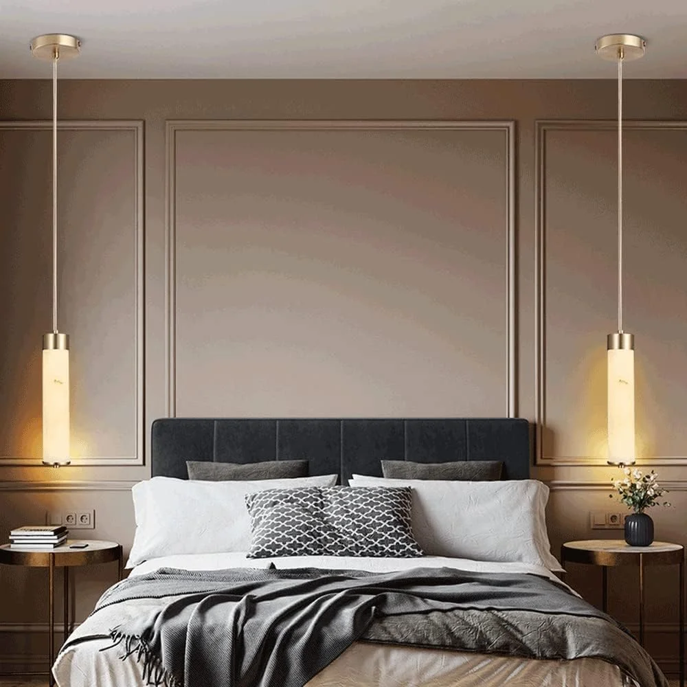 لوستر آویز استوانه ای بلند مرمری با نور ال ای دی، طراحی ساده و لوکس، مناسب برای بار، اتاق خواب، کنار تخت - چراغ آویز سقفی تزئینی، برای اتاق نشیمن، تک رنگ - 6 سانتی متر لوستر آویز استوانه ای بلند مرمری با نور ال ای دی، طراحی ساده و لوکس، مناسب برای بار، اتاق خواب، کنار تخت - چراغ آویز سقفی تزئینی، برای اتاق نشیمن، تک رنگ - 6 سانتی متر