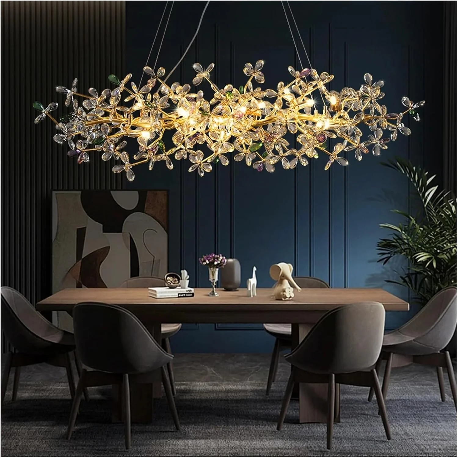 چراغ آویز کریستال فرانسوی اتاق ناهارخوری G9 طلایی، سازگار با سقف ویلایی، چراغ لوکس، چراغ های گل کریستالی، دکور مدرن، سه رنگ - گرد 100 سانتی متر چراغ آویز کریستال فرانسوی اتاق ناهارخوری G9 طلایی، سازگار با سقف ویلایی، چراغ لوکس، چراغ های گل کریستالی، دکور مدرن، سه رنگ - گرد 100 سانتی متر