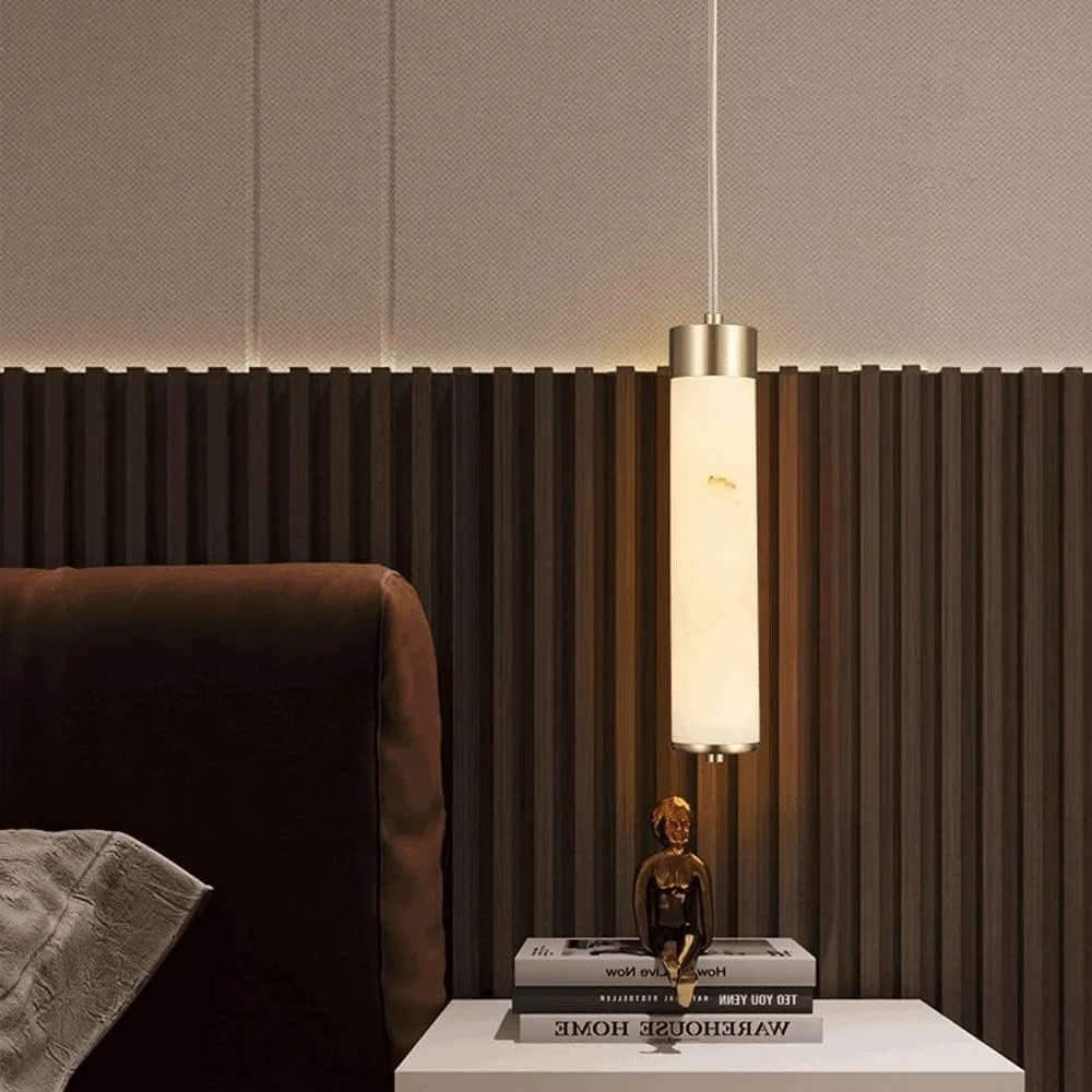 لوستر آویز استوانه ای بلند مرمری با نور LED، طراحی ساده و لوکس، مناسب برای بار، اتاق خواب، کنار تخت - چراغ آویز سقفی تزئینی، برای اتاق نشیمن، تک رنگ - 30 سانتی متر لوستر آویز استوانه ای بلند مرمری با نور LED، طراحی ساده و لوکس، مناسب برای بار، اتاق خواب، کنار تخت - چراغ آویز سقفی تزئینی، برای اتاق نشیمن، تک رنگ - 30 سانتی متر