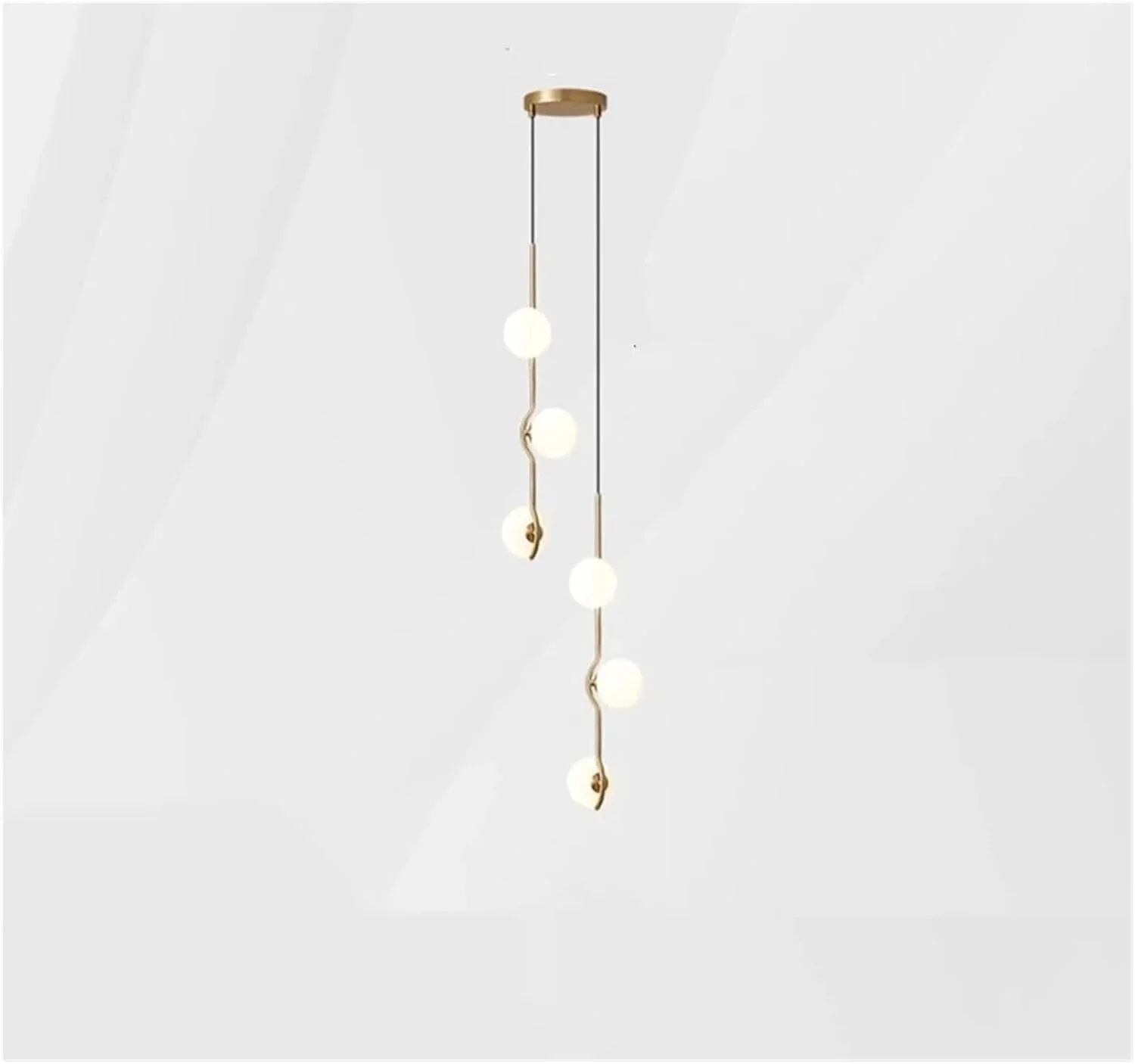 لوستر دکوراسیون منزل چراغ های آویز اتاق ناهار خوری روشنایی داخلی چراغ سقفی سالن روشنایی داخلی، دکور مدرن، طلایی - 6 چراغ