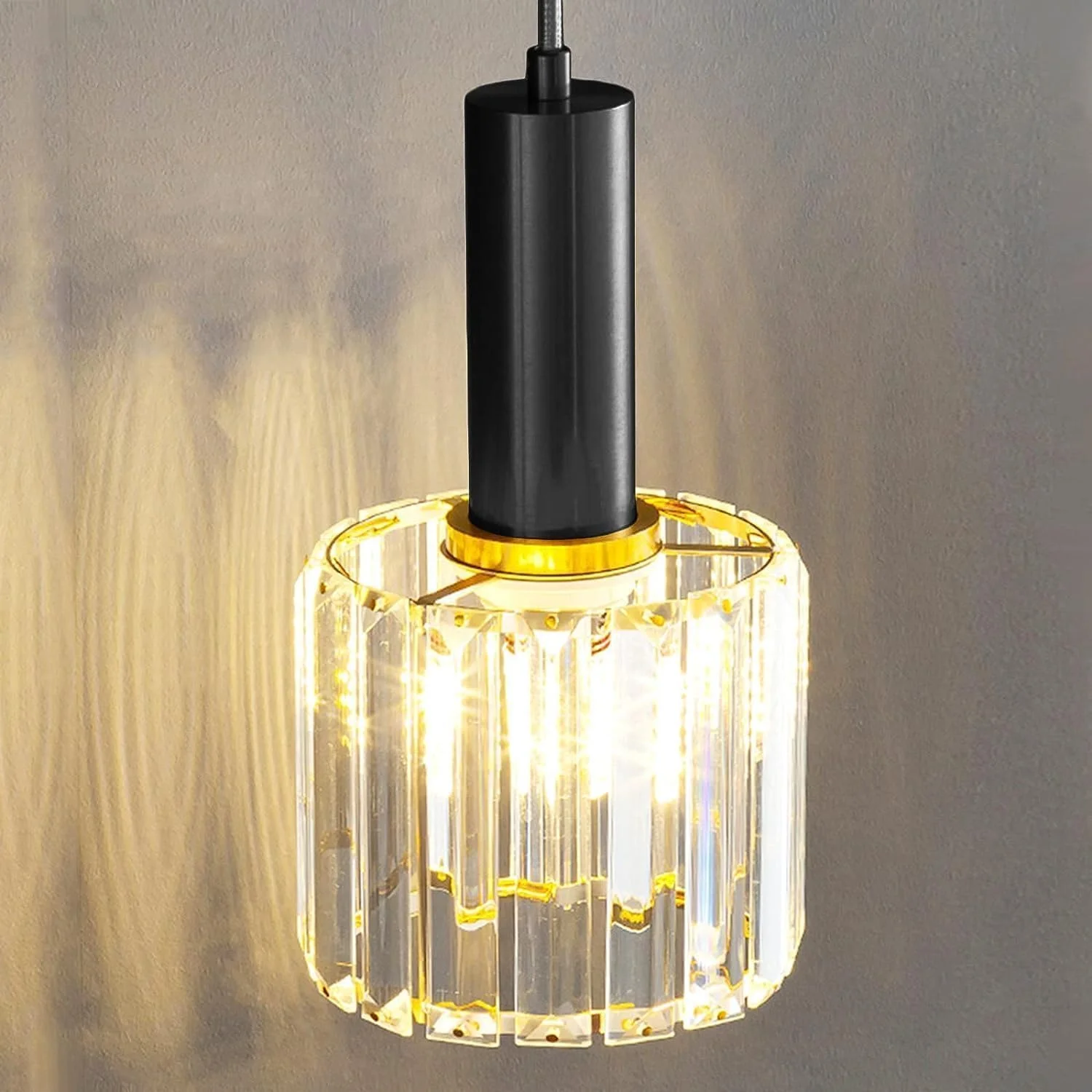 چراغ آویز کریستالی طلایی MI-NI، چراغ جزیره ای بار، لوستر کوچک کریستالی مشکی 2-شاخه، لامپ مدرن مناسب اتاق نشیمن، تیره - 2 شاخه چراغ آویز کریستالی طلایی MI-NI، چراغ جزیره ای بار، لوستر کوچک کریستالی مشکی 2-شاخه، لامپ مدرن مناسب اتاق نشیمن، تیره - 2 شاخه