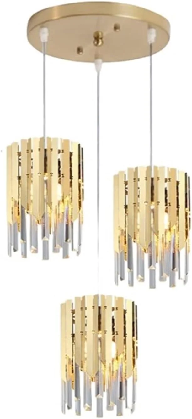 لوستر ال ای دی مدرن کوچک گرد طلایی با کریستال K9 مناسب اتاق نشیمن، آشپزخانه، اتاق غذاخوری، اتاق خواب، کنار تخت، نورپردازی داخلی لوکس، دکور مدرن، E