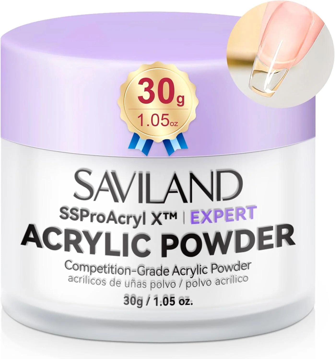 پودر اکریلیک شفاف فوق العاده صاف SAVILAND SSProAcryl X: پودر ناخن اکریلیک حرفه ای کراتین 2024 فناوری فوق العاده مجسمه سازی برای اکستنشن ناخن اکریلیک، طراحی ناخن سه بعدی