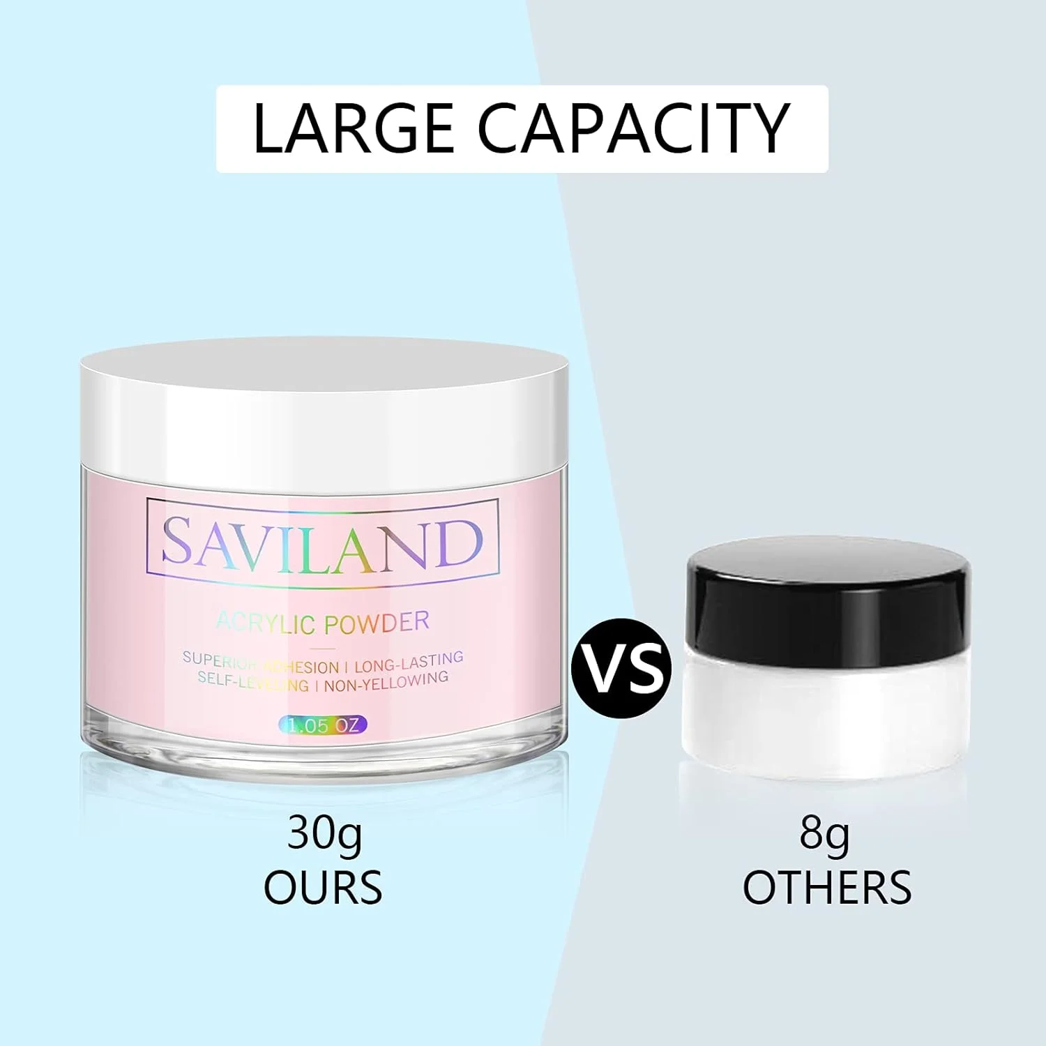 پودر اکریلیک صورتی SAVILAND - 30 گرم پودر اکریلیک حرفه ای برای کاشت ناخن اکریلیک، طراحی ناخن سه بعدی، تزئین ناخن بدون نیاز به دستگاه UV